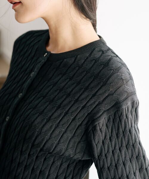 COMME CA ISM / コムサイズム カーディガン・ボレロ | ミニケーブル　クルーネックカーディガン | 詳細2