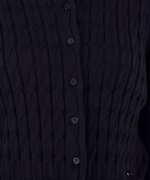 COMME CA ISM / コムサイズム カーディガン・ボレロ | ミニケーブル　クルーネックカーディガン | 詳細7