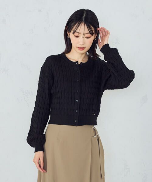 COMME CA ISM / コムサイズム カーディガン・ボレロ | ミニケーブル　クルーネックカーディガン | 詳細6