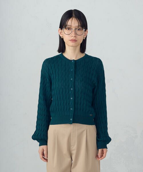 COMME CA ISM / コムサイズム カーディガン・ボレロ | ミニケーブル　クルーネックカーディガン | 詳細14