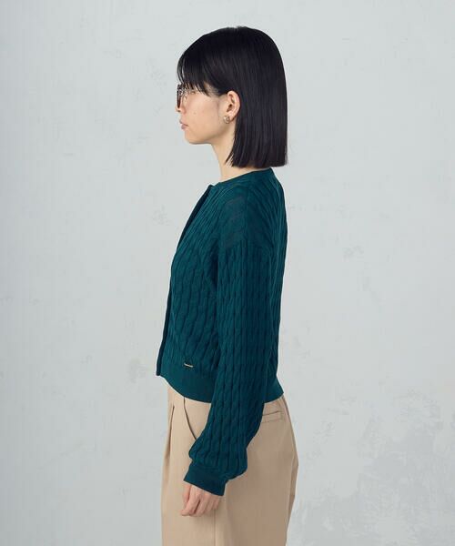 COMME CA ISM / コムサイズム カーディガン・ボレロ | ミニケーブル　クルーネックカーディガン | 詳細15