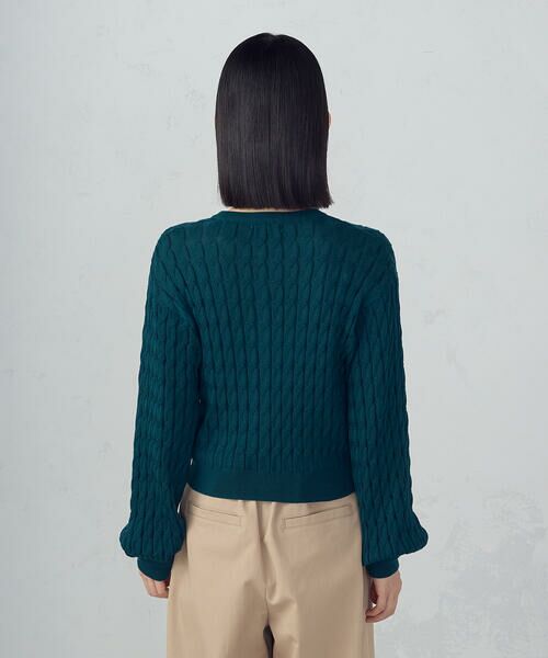 COMME CA ISM / コムサイズム カーディガン・ボレロ | ミニケーブル　クルーネックカーディガン | 詳細16