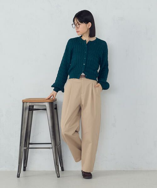 COMME CA ISM / コムサイズム カーディガン・ボレロ | ミニケーブル　クルーネックカーディガン | 詳細8