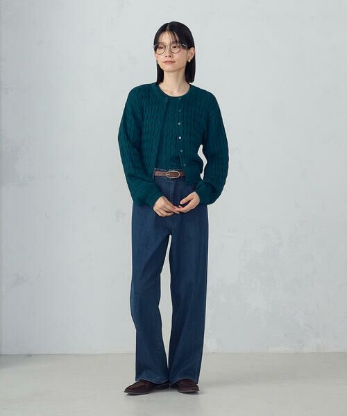 COMME CA ISM / コムサイズム カーディガン・ボレロ | ミニケーブル　クルーネックカーディガン | 詳細9