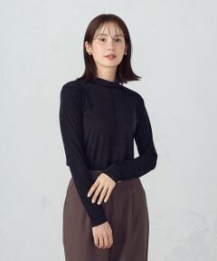 COMME CA ISM / コムサイズム カットソー | シャイニー ハイネックトップス