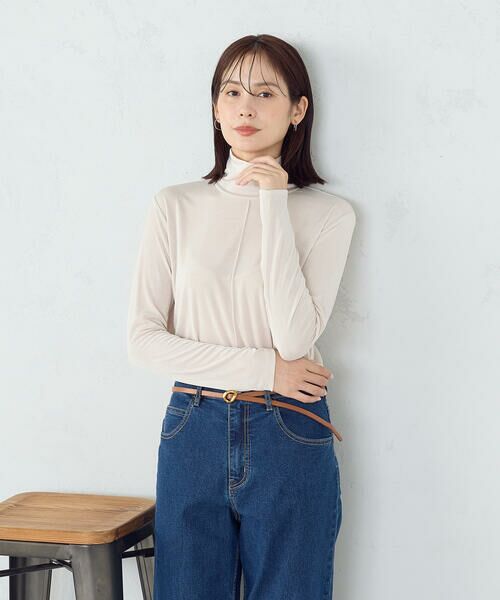 COMME CA ISM / コムサイズム カットソー | シャイニー ハイネックトップス | 詳細2