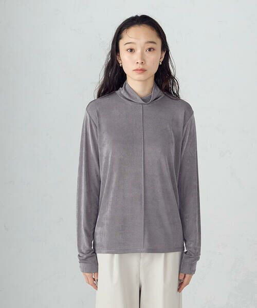 COMME CA ISM / コムサイズム カットソー | シャイニー ハイネックトップス | 詳細9