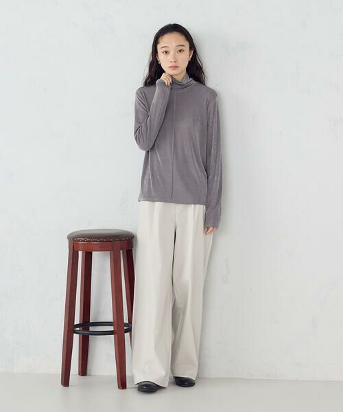 COMME CA ISM / コムサイズム カットソー | シャイニー ハイネックトップス | 詳細5