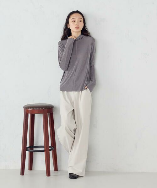 COMME CA ISM / コムサイズム カットソー | シャイニー ハイネックトップス | 詳細6