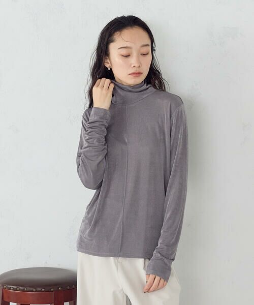 COMME CA ISM / コムサイズム カットソー | シャイニー ハイネックトップス | 詳細7