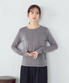 COMME CA ISM / コムサイズム カットソー | シャイニー クルーネックトップス