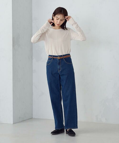 COMME CA ISM / コムサイズム カットソー | シャイニー クルーネックトップス | 詳細3