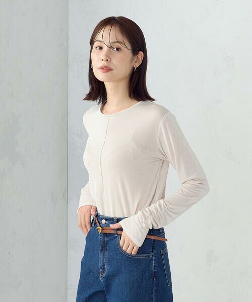 COMME CA ISM / コムサイズム カットソー | シャイニー クルーネックトップス | 詳細4