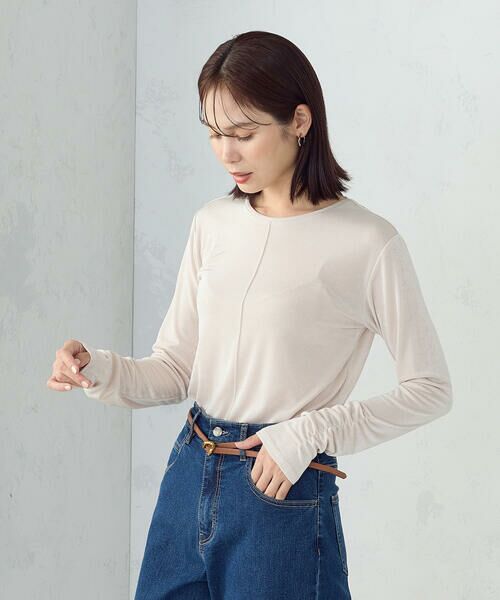 COMME CA ISM / コムサイズム カットソー | シャイニー クルーネックトップス | 詳細5