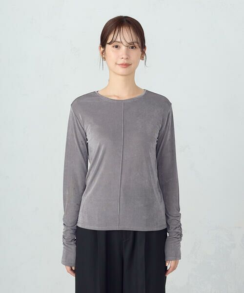 COMME CA ISM / コムサイズム カットソー | シャイニー クルーネックトップス | 詳細11