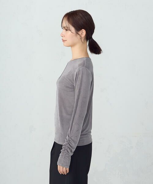 COMME CA ISM / コムサイズム カットソー | シャイニー クルーネックトップス | 詳細12