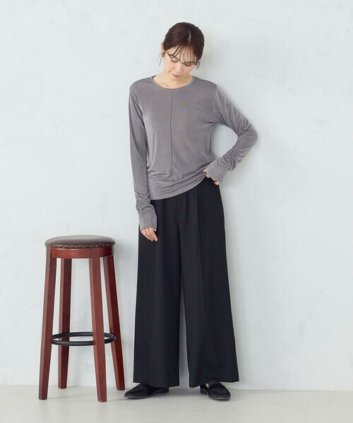 COMME CA ISM / コムサイズム カットソー | シャイニー クルーネックトップス | 詳細7