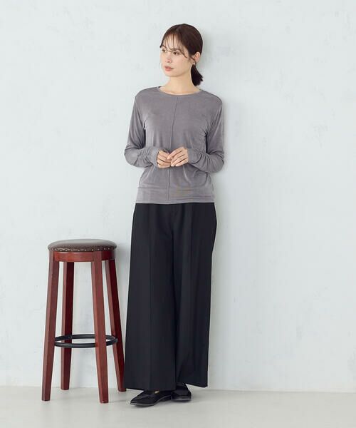 COMME CA ISM / コムサイズム カットソー | シャイニー クルーネックトップス | 詳細8