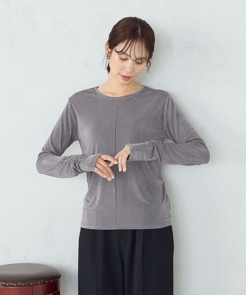 COMME CA ISM / コムサイズム カットソー | シャイニー クルーネックトップス | 詳細9