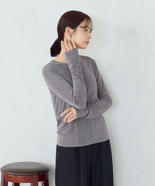 COMME CA ISM / コムサイズム カットソー | シャイニー クルーネックトップス | 詳細10