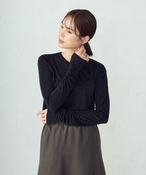 COMME CA ISM / コムサイズム カットソー | シャイニー クルーネックトップス | 詳細19