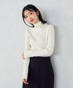 COMME CA ISM / コムサイズム ニット・セーター | 【マシンウォッシャブル】ベーシック　タートルネックリブニット
