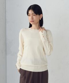 COMME CA ISM / コムサイズム ニット・セーター | 【ウォッシャブル】ベーシック　袖ボタンニット