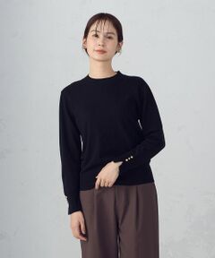 COMME CA ISM / コムサイズム ニット・セーター | 【ウォッシャブル】ベーシック　袖ボタンニット