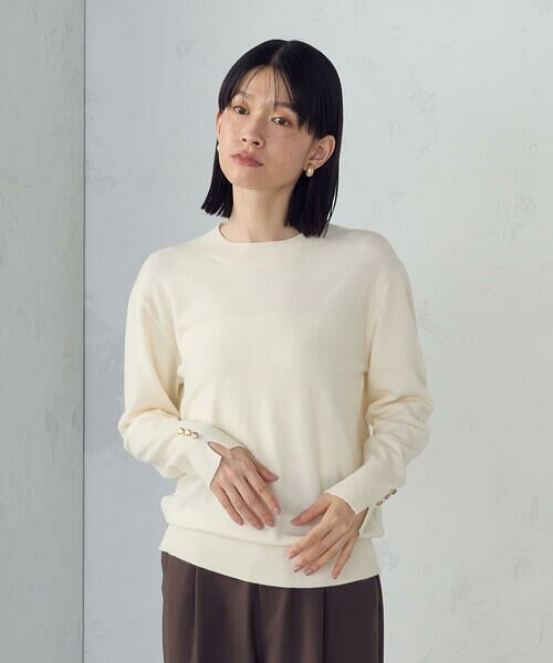 COMME CA ISM / コムサイズム ニット・セーター | 【ウォッシャブル】ベーシック 袖ボタンニット | 詳細3