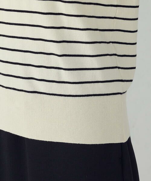 COMME CA ISM / コムサイズム ニット・セーター | 【ウォッシャブル】ベーシック　ボーダー袖ボタンニット | 詳細13