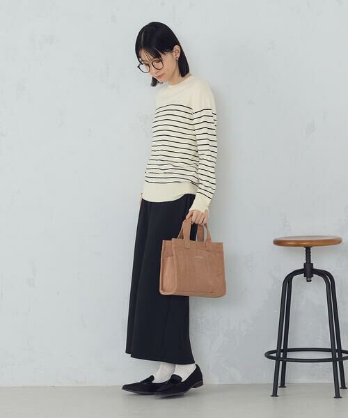 COMME CA ISM / コムサイズム ニット・セーター | 【ウォッシャブル】ベーシック　ボーダー袖ボタンニット | 詳細5