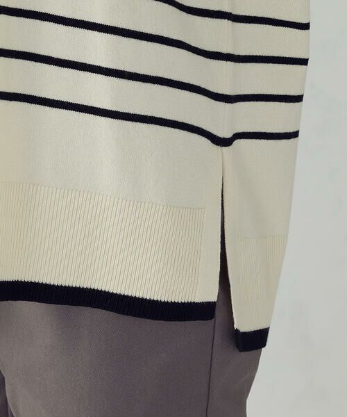 COMME CA ISM / コムサイズム ニット・セーター | 【ウォッシャブル】ベーシック　ボーダーＶネックオーバーサイズニット | 詳細10