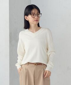 COMME CA ISM / コムサイズム ニット・セーター | 【ウォッシャブル】ベーシック　Ｖネックオーバーサイズニット
