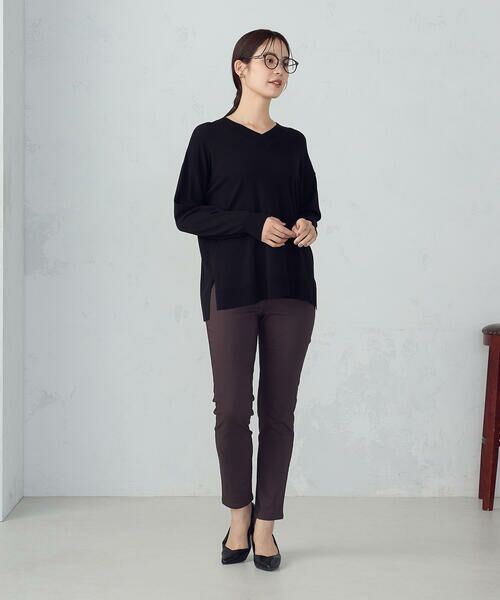 COMME CA ISM / コムサイズム ニット・セーター | 【ウォッシャブル】ベーシック　Ｖネックオーバーサイズニット | 詳細5