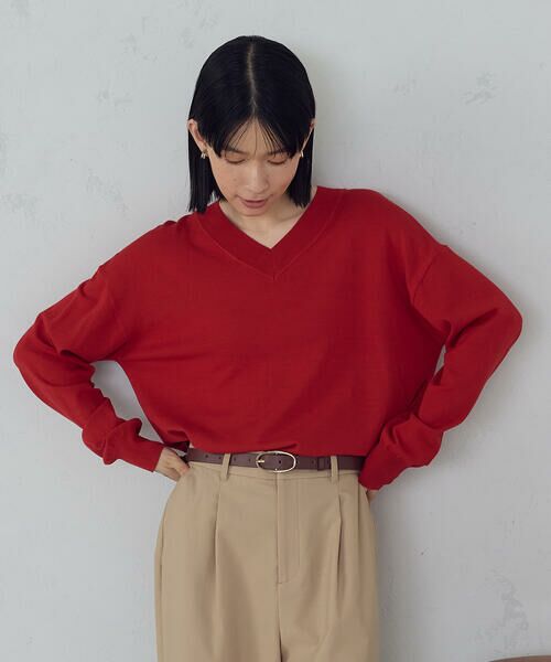 COMME CA ISM / コムサイズム ニット・セーター | 【ウォッシャブル】ベーシック　Ｖネックオーバーサイズニット | 詳細15