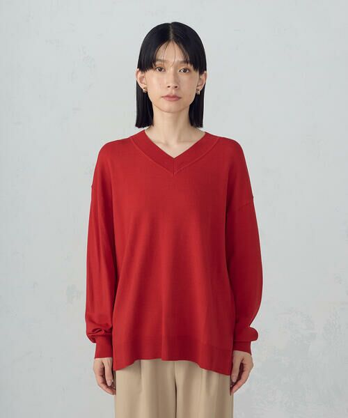 COMME CA ISM / コムサイズム ニット・セーター | 【ウォッシャブル】ベーシック　Ｖネックオーバーサイズニット | 詳細17