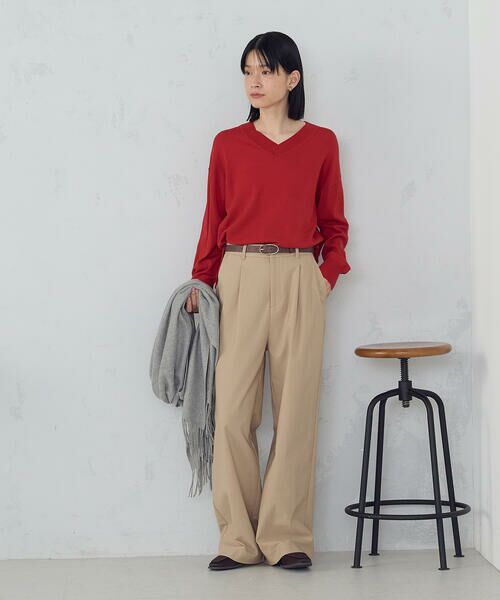 COMME CA ISM / コムサイズム ニット・セーター | 【ウォッシャブル】ベーシック　Ｖネックオーバーサイズニット | 詳細11