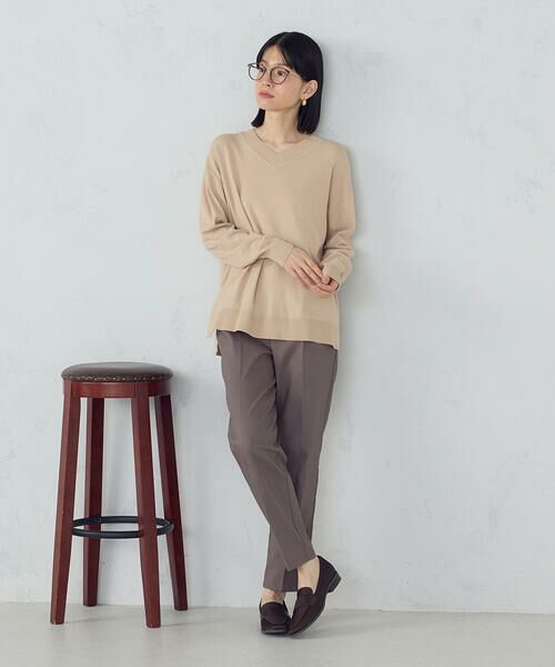 COMME CA ISM / コムサイズム ニット・セーター | 【ウォッシャブル】ベーシック　Ｖネックオーバーサイズニット | 詳細24