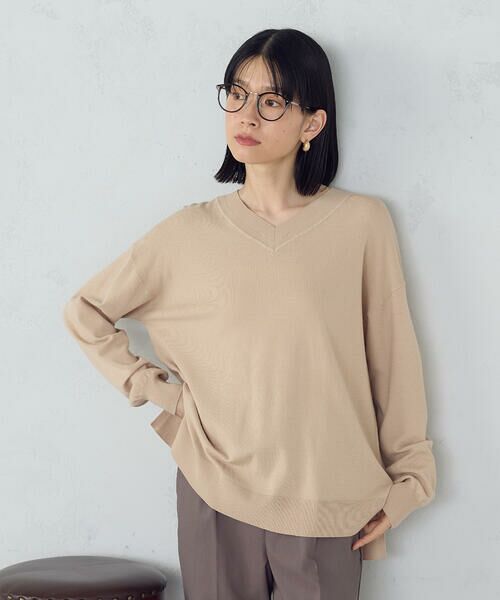 COMME CA ISM / コムサイズム ニット・セーター | 【ウォッシャブル】ベーシック　Ｖネックオーバーサイズニット | 詳細26
