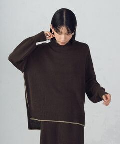 COMME CA ISM / コムサイズム ニット・セーター | ライン配色　ボトルネックニットプルオーバー / セットアップ対応