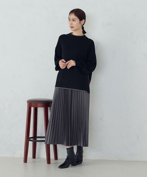 COMME CA ISM / コムサイズム ニット・セーター | ライン配色　ボトルネックニットプルオーバー / セットアップ対応 | 詳細3