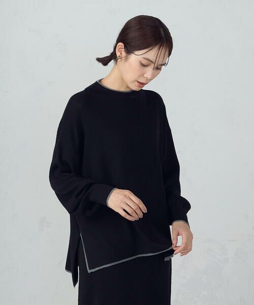 COMME CA ISM / コムサイズム ニット・セーター | ライン配色　ボトルネックニットプルオーバー / セットアップ対応 | 詳細4