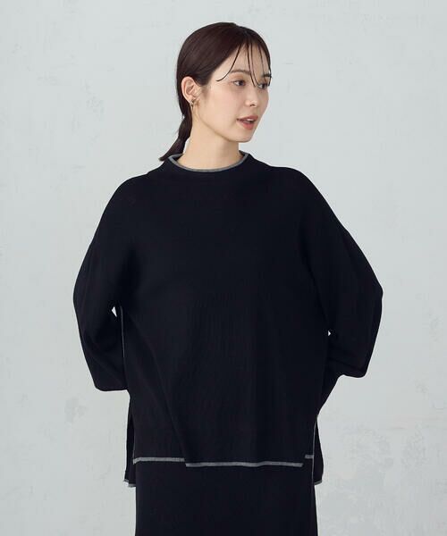 COMME CA ISM / コムサイズム ニット・セーター | ライン配色　ボトルネックニットプルオーバー / セットアップ対応 | 詳細5
