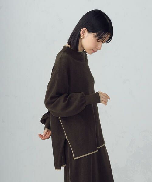 COMME CA ISM / コムサイズム ニット・セーター | ライン配色　ボトルネックニットプルオーバー / セットアップ対応 | 詳細11