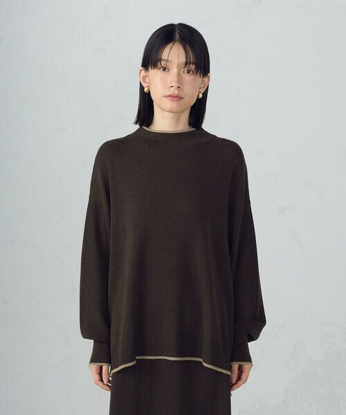 COMME CA ISM / コムサイズム ニット・セーター | ライン配色　ボトルネックニットプルオーバー / セットアップ対応 | 詳細12