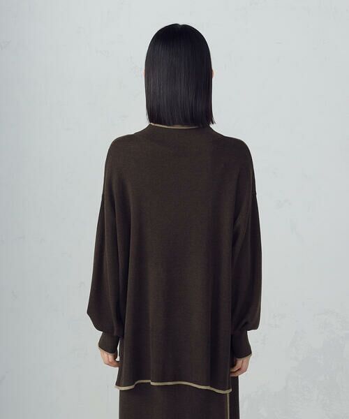 COMME CA ISM / コムサイズム ニット・セーター | ライン配色　ボトルネックニットプルオーバー / セットアップ対応 | 詳細14