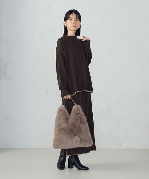 COMME CA ISM / コムサイズム ニット・セーター | ライン配色　ボトルネックニットプルオーバー / セットアップ対応 | 詳細7