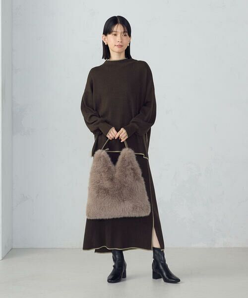 COMME CA ISM / コムサイズム ニット・セーター | ライン配色　ボトルネックニットプルオーバー / セットアップ対応 | 詳細8