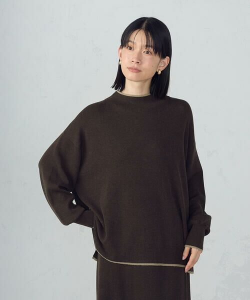 COMME CA ISM / コムサイズム ニット・セーター | ライン配色　ボトルネックニットプルオーバー / セットアップ対応 | 詳細10