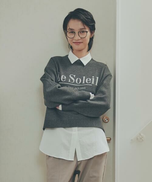 COMME CA ISM / コムサイズム ニット・セーター | 【ウォッシャブル】スウェットライク ロゴニット | 詳細6